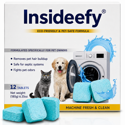 Solid Washing Machine Cleaner Tablets (12-Tablet Pack)