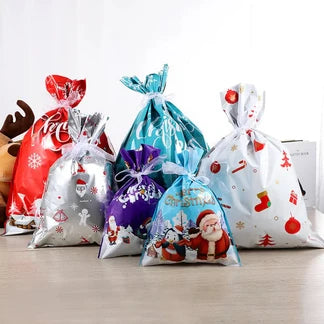 Merry Pouch Christmas Drawstring Gift Bags