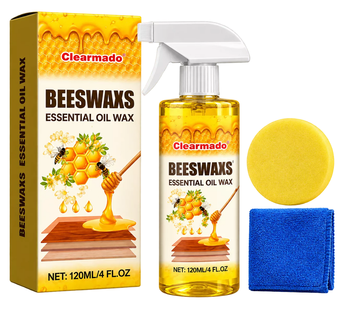 Polishing beeswax agent+ Free Towel and Sponge