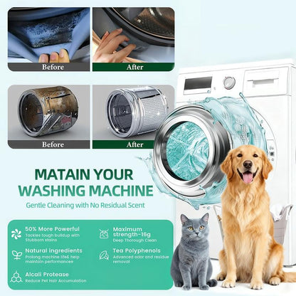 Solid Washing Machine Cleaner Tablets (12-Tablet Pack)