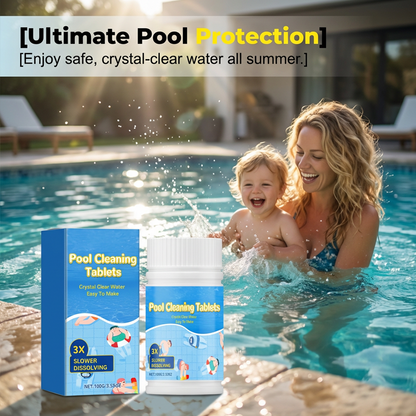 Crystal Clear Pool Cleaner Long-Lasting Cleaning Tablets