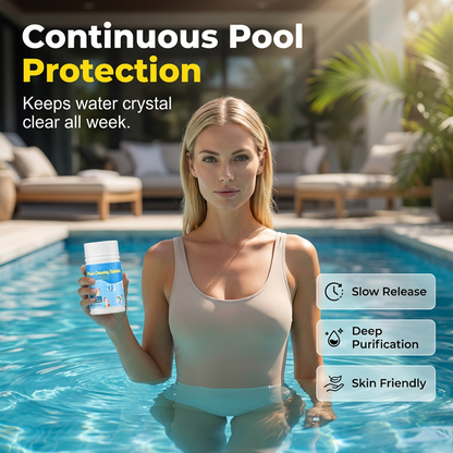 Crystal Clear Pool Cleaner Long-Lasting Cleaning Tablets