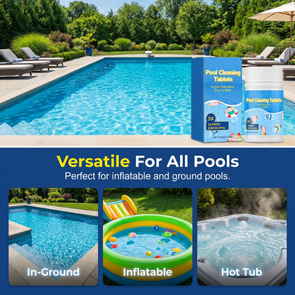 Crystal Clear Pool Cleaner Long-Lasting Cleaning Tablets