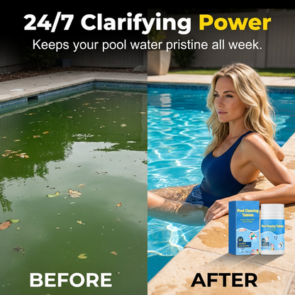 Crystal Clear Pool Cleaner Long-Lasting Cleaning Tablets