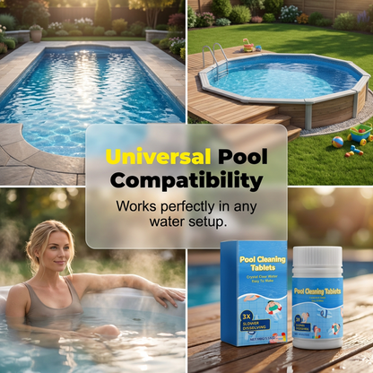 Crystal Clear Pool Cleaner Long-Lasting Cleaning Tablets